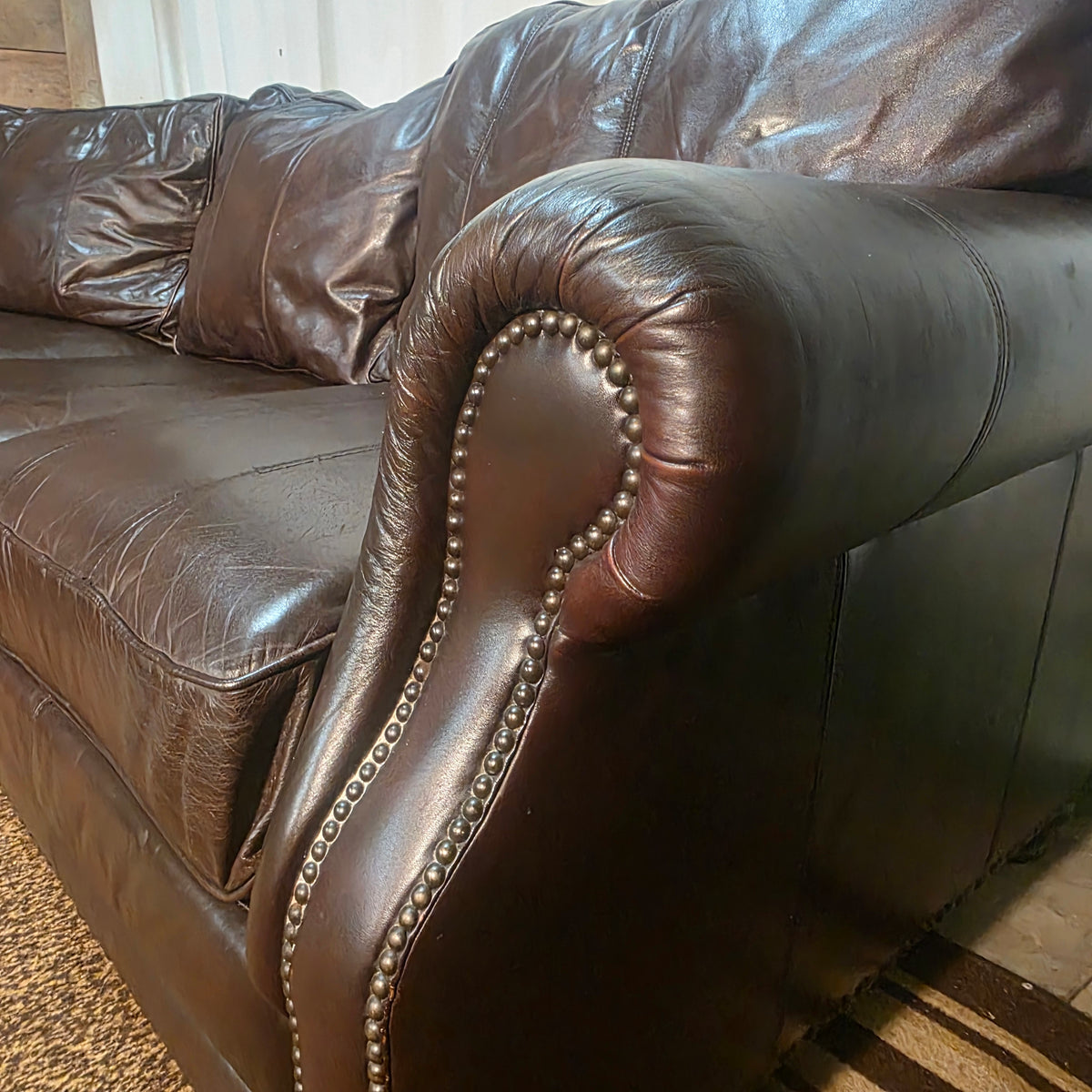 Bernhardt Top‑Grain Leather 2pc Sectional Sofa