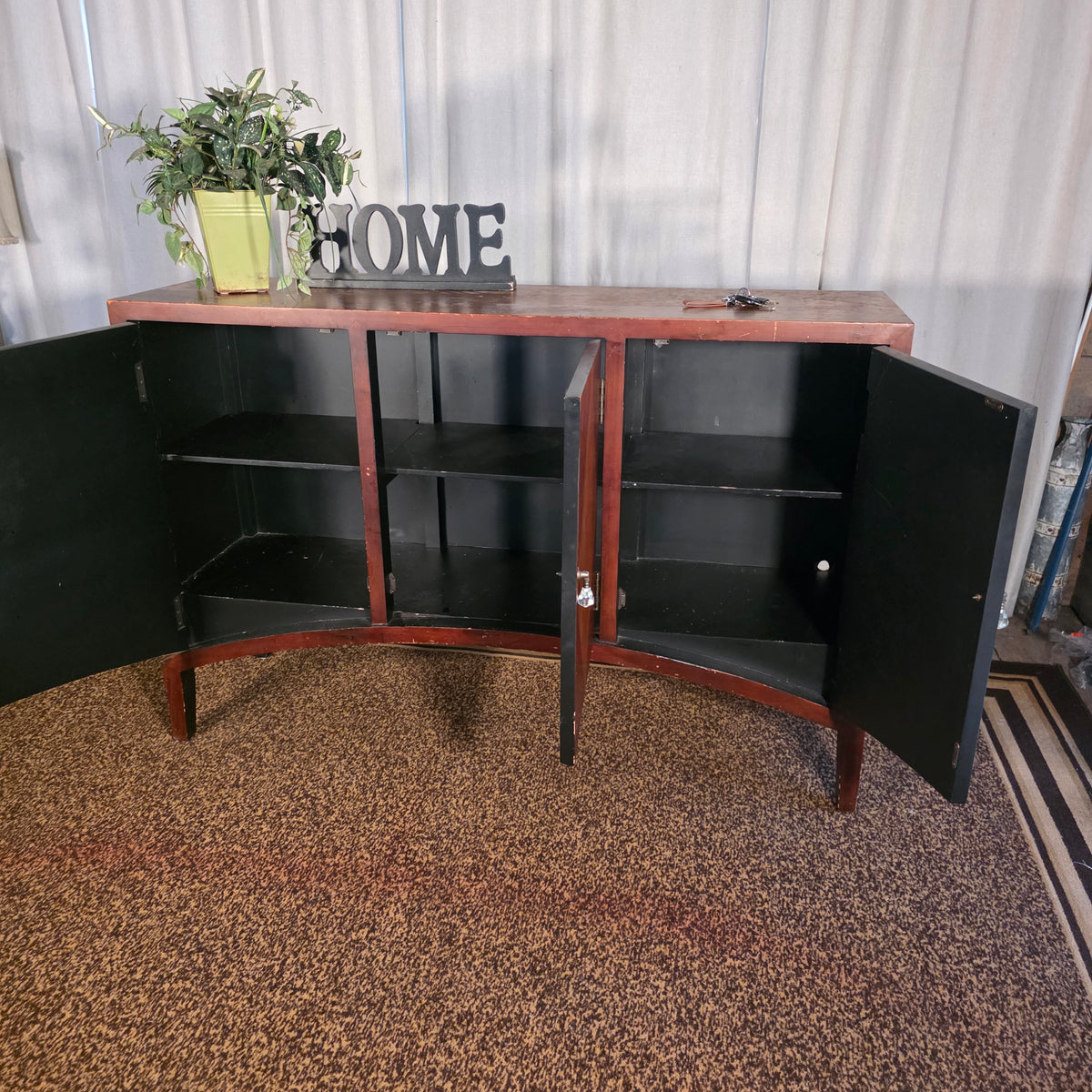 Wood Credenza / Sideboard Cabinet – 63" Wide, 3 Doors