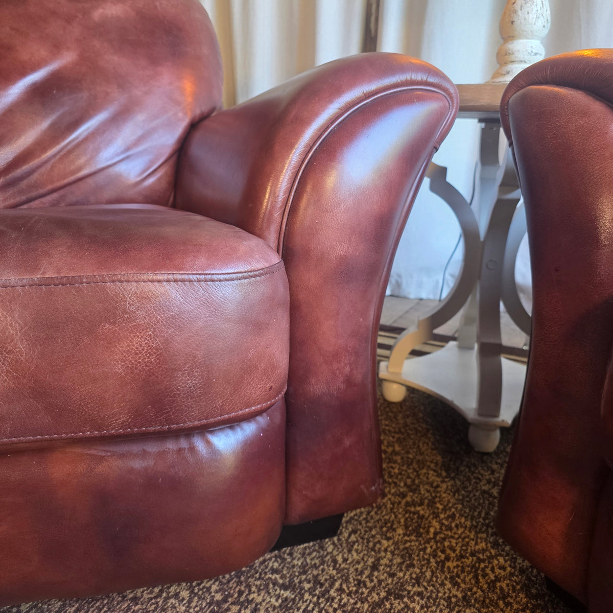 Flexsteel Latitudes Brown Leather Sofa & Chair Set