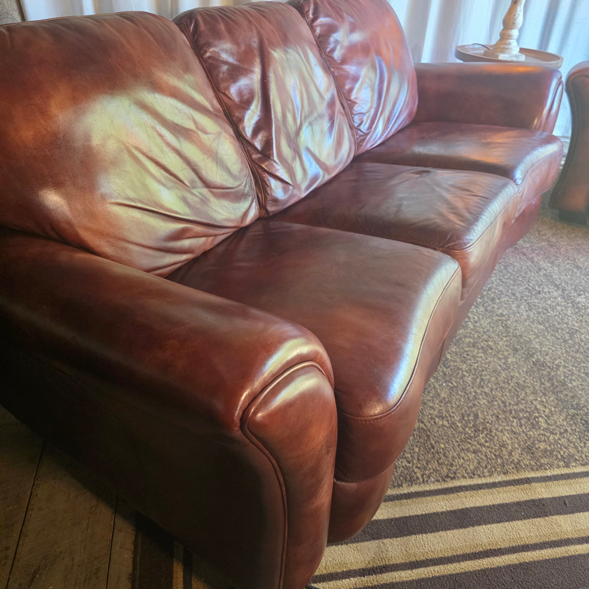 Flexsteel Latitudes Brown Leather Sofa & Chair Set