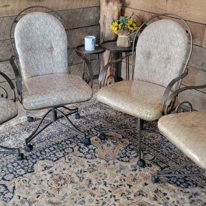 Vintage Swivel Rolling Chairs from Chromcraft