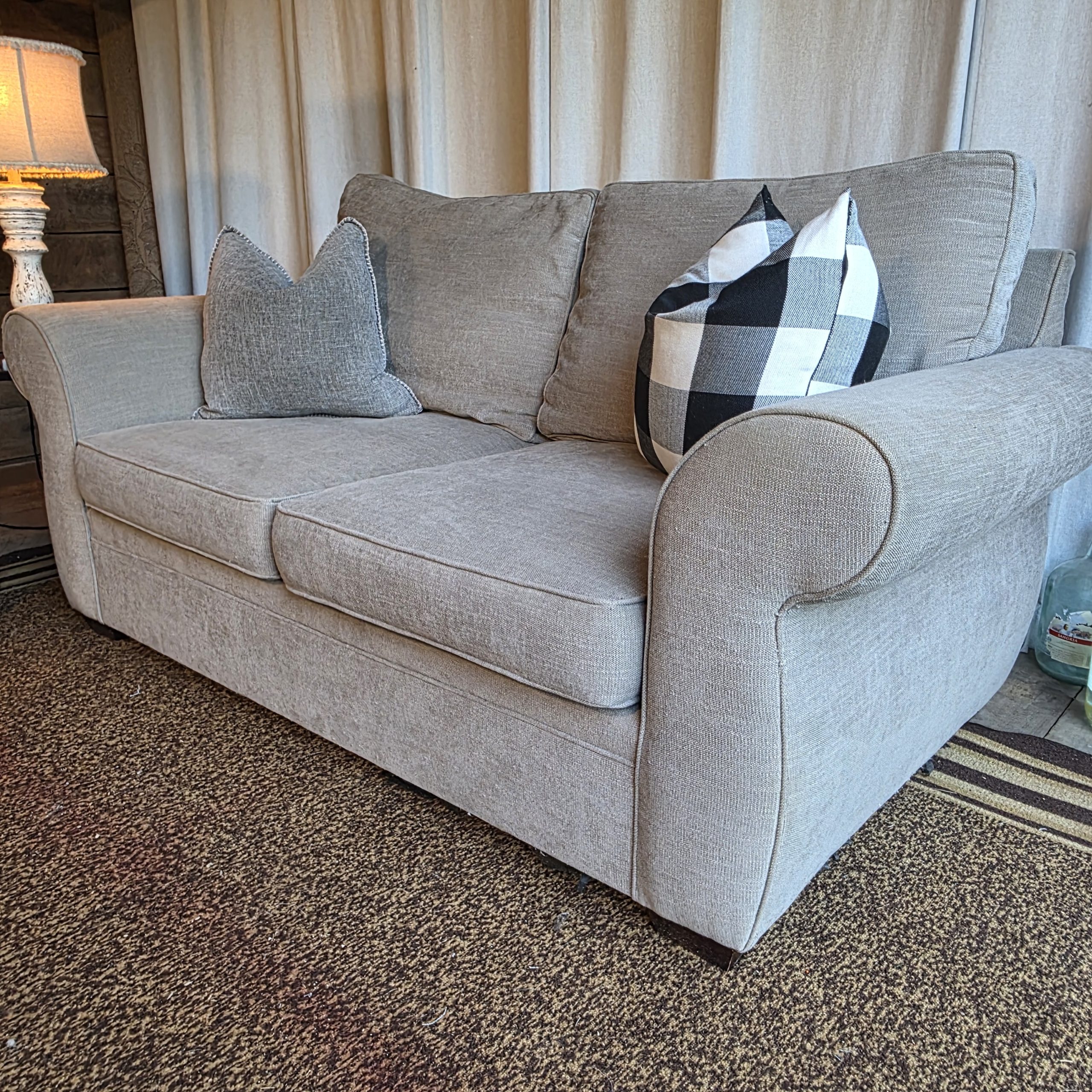 2 Pottery Barn Roll‑Arm Loveseats – In Great Shape! - Image 2