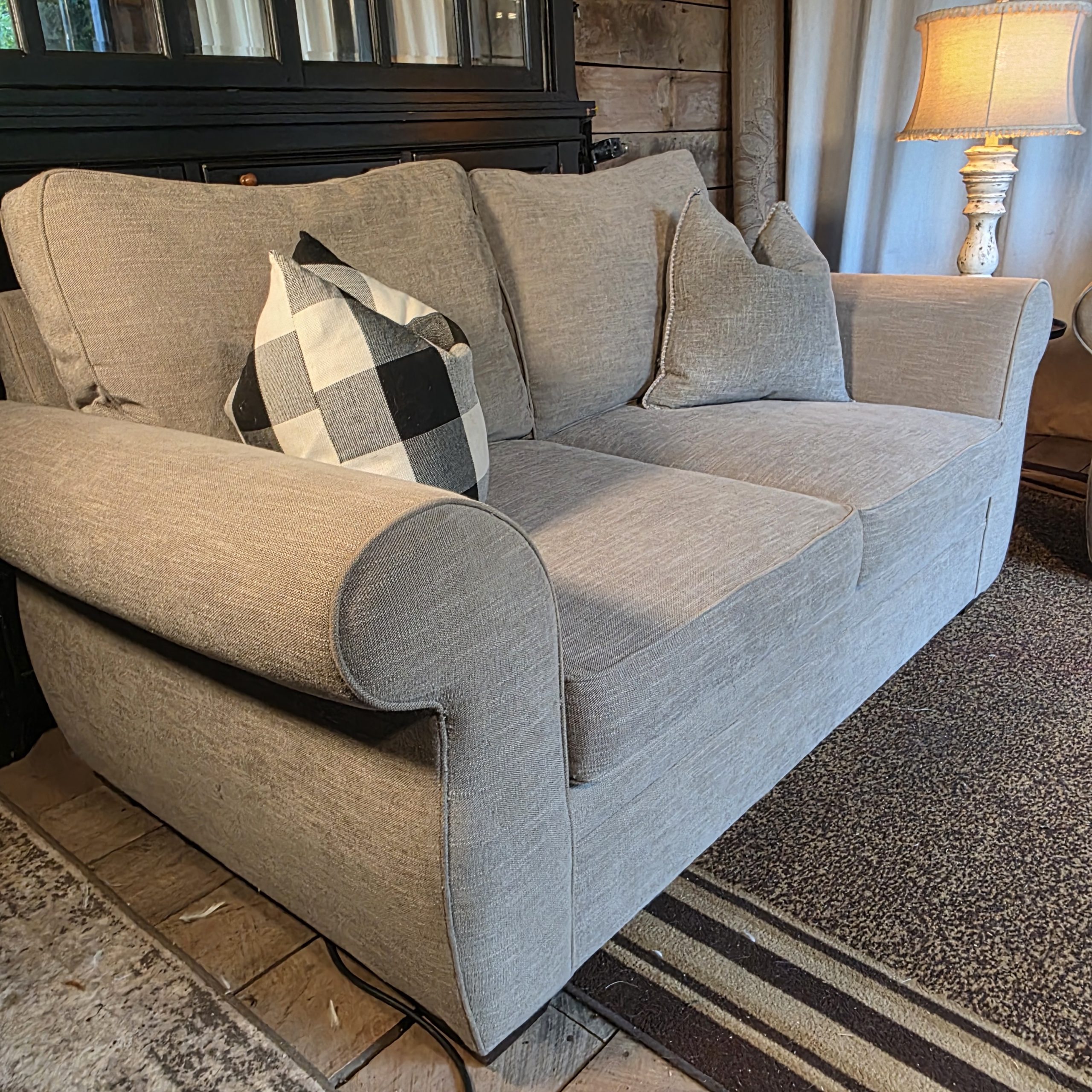 2 Pottery Barn Roll‑Arm Loveseats – In Great Shape! - Image 3
