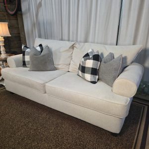 Light Beige Roll‑Arm Couch