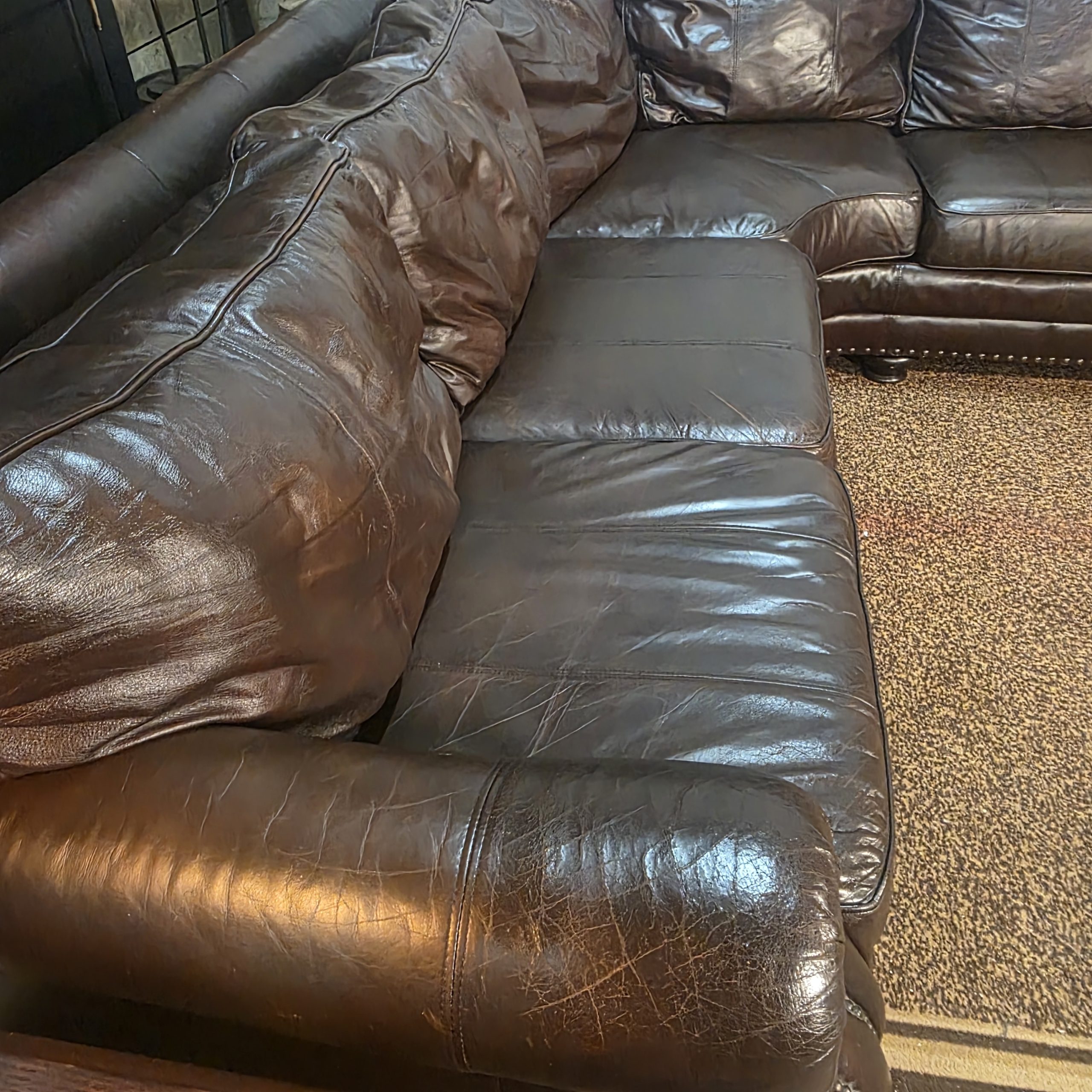 Bernhardt Top‑Grain Leather 2pc Sectional Sofa - Image 2