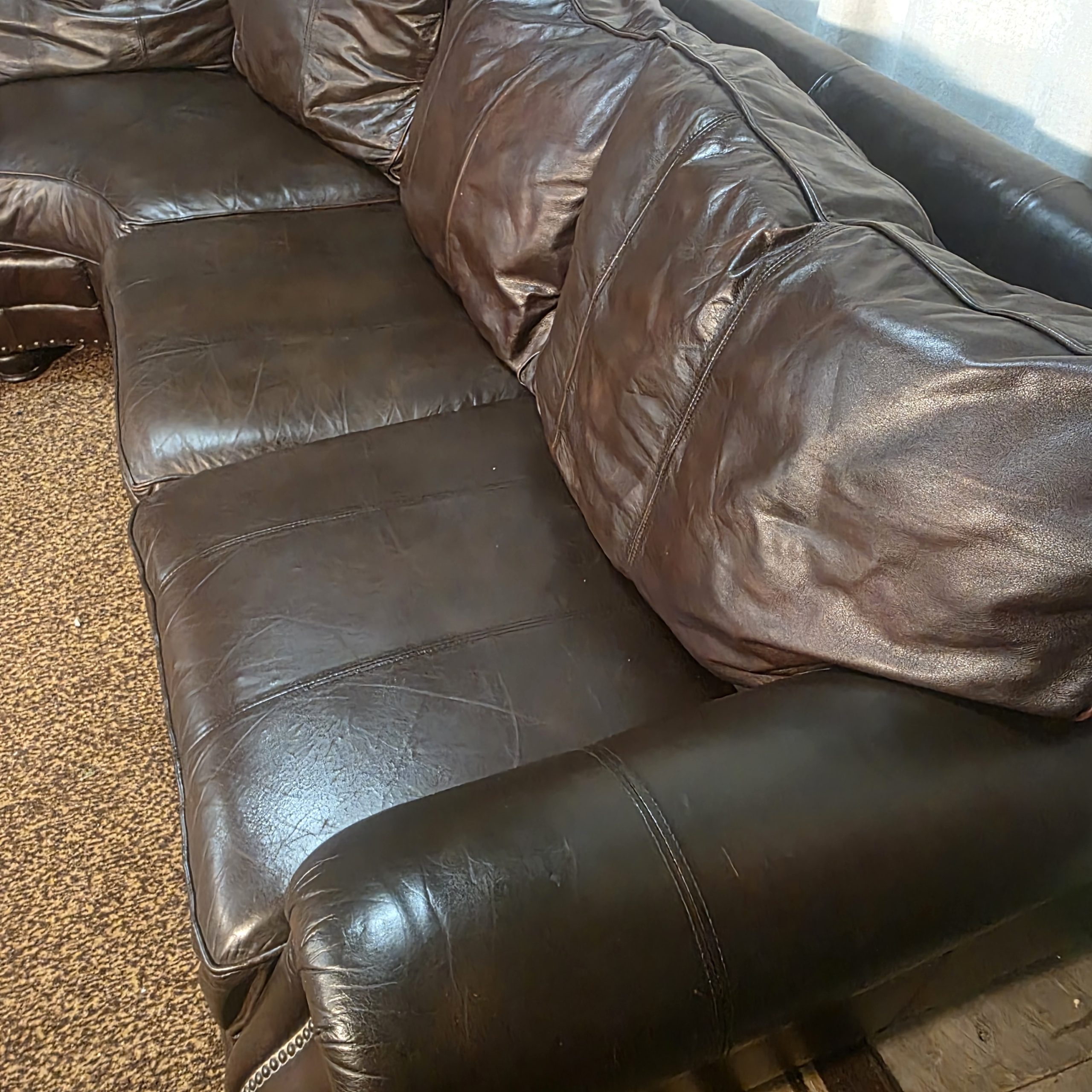 Bernhardt Top‑Grain Leather 2pc Sectional Sofa - Image 6
