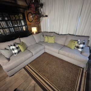 Broyhill Gray Fabric 3-Piece Sectional Sofa